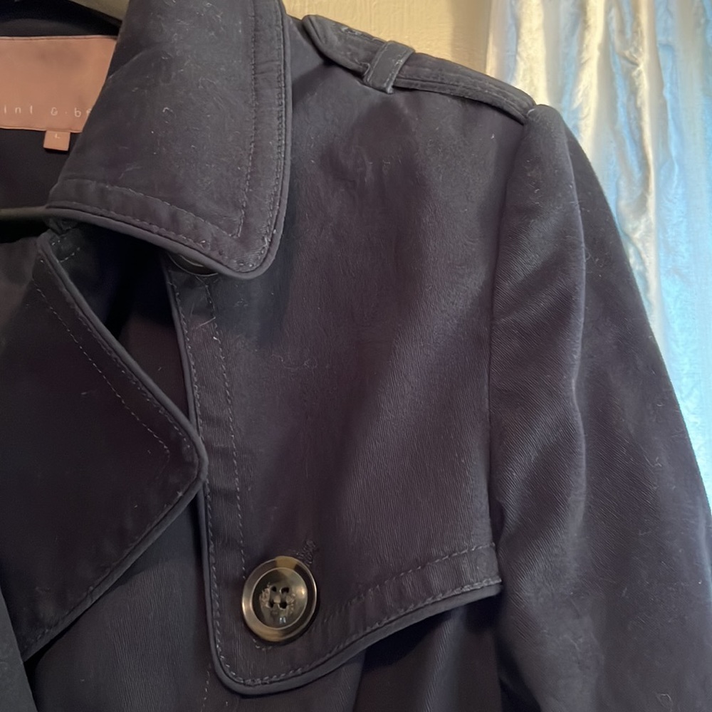 Navy blue cotton Mint & Berry trench coat